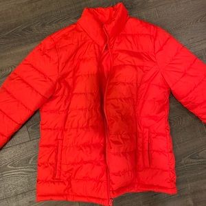 Red Old Navy puffy coat